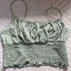 PacSun LA Hearts Green Floral Tank